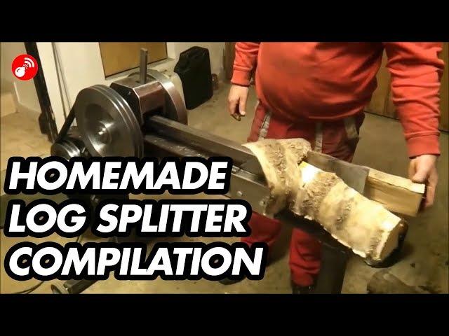 Homemade Log Splitter Compilation