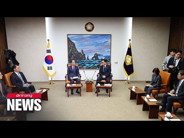 Acting President Han speaks to National Assembly speaker, U.S. Pres. Biden to stabilize nat'l ...