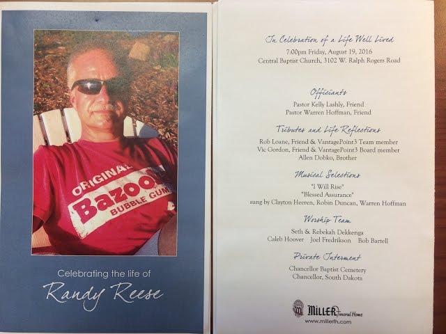 Randy Reese's Celebration of Life Service (August 19, 2016)