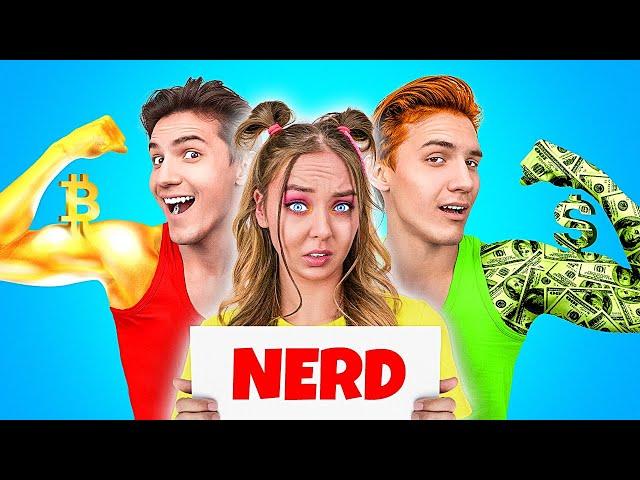 JOCK Vs NERD STUDENT | RICH POPULAR VS BROKE UNPOPULAR - Funny Situations by Challenge Accepted