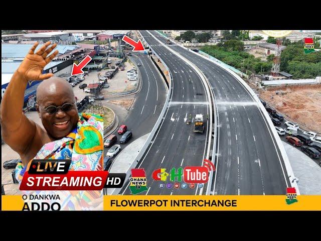 Prez. Akufo Addo commissions Flowerpot Interchange. the New Face Of Road Infrustructure