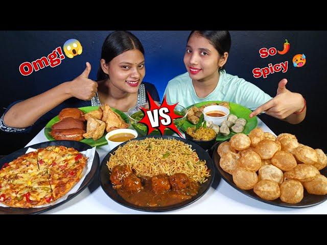 10 Seconds Blindfold Food Challenge | Dahi Golgappa, Panipuri, Momos, Pizza, Burger, Samosa, Chowmin