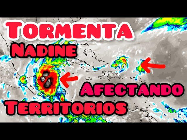 Tormenta Nadine afectando muy fuerte y causando inundaciones en territorios #tormenta #tendencias