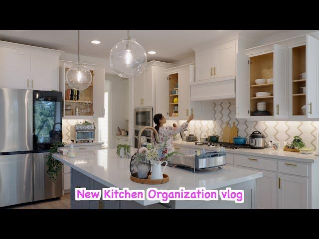 How I Organized My New House Kitchen | Simple & Practical Setup  | Organize with me 