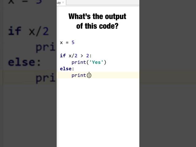 What’s the output of this code? Python Quiz 1 #Shorts