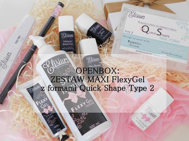 OPENBOX: Zestaw MAXI FlexyGel z formami Quick Shape Type 2