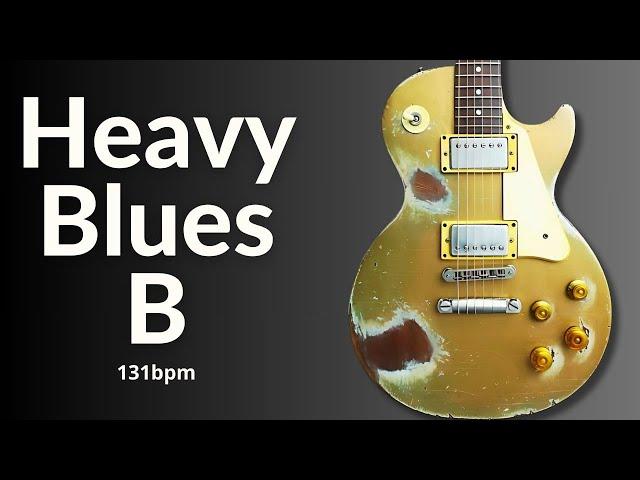 Heavy Groove Blues Guitar Backing Track in B Major l Jam Session Essentials