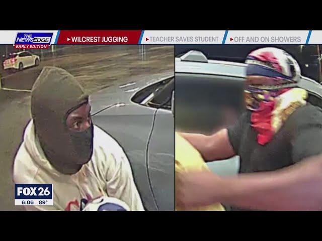 Suspects wanted for jugging on Wilcrest Drive