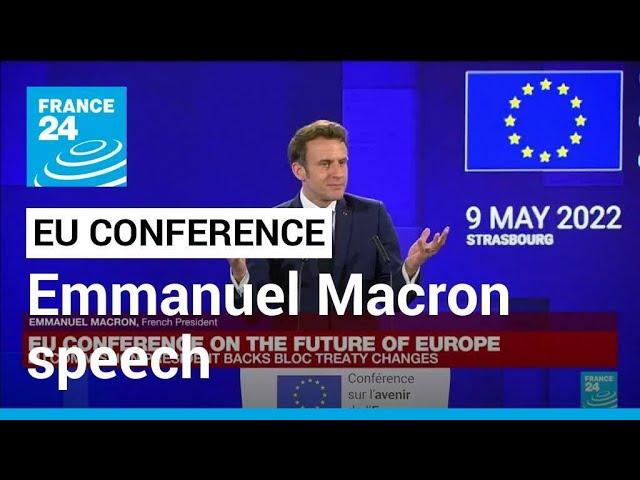 Replay: Emmanuel Macron addresses EU conference on the future of Europe • FRANCE 24 English