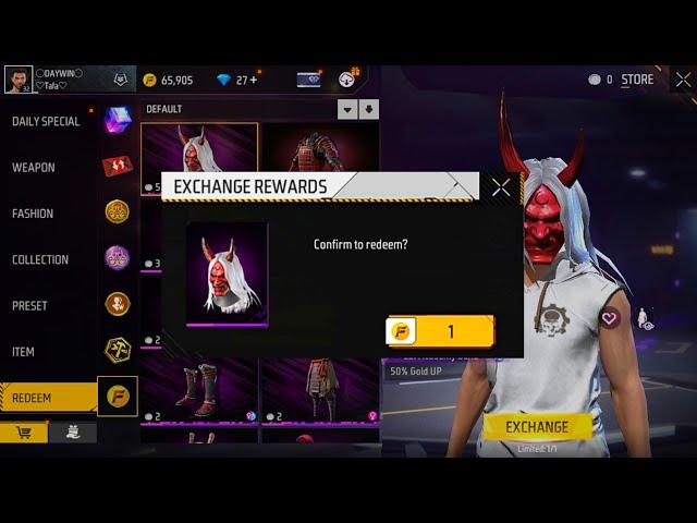 ADAM GOT  FREE EVIL  HEAD SKIN  ONLY 1 GOLD  FREE FIRE