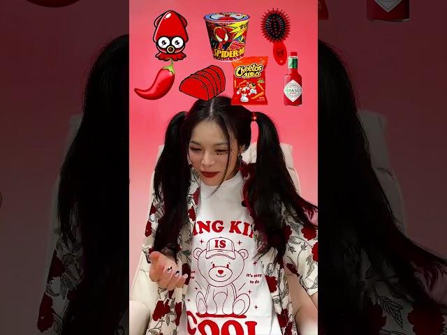 Random Red food MUKBANG #shorts