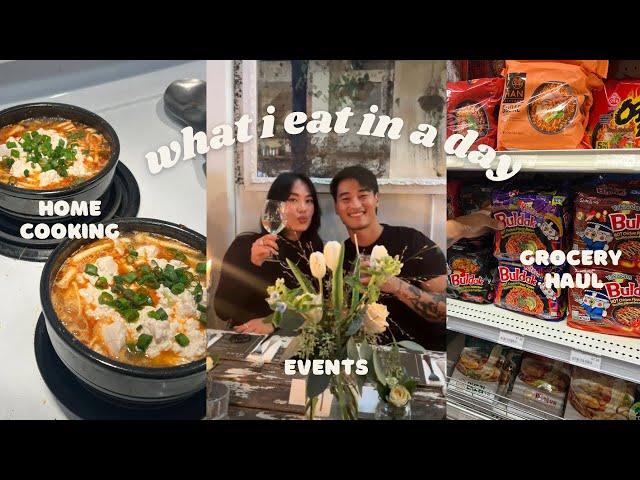 WHAT I EAT IN A DAY ️ Home cooking, Korean food and grocery haul!