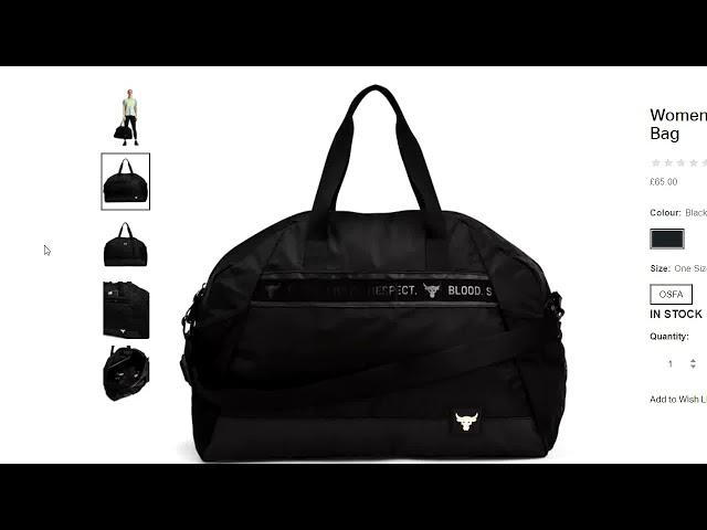 UA Project Rock Gym Bag - THE ROCK Gym Bag - JUST IN