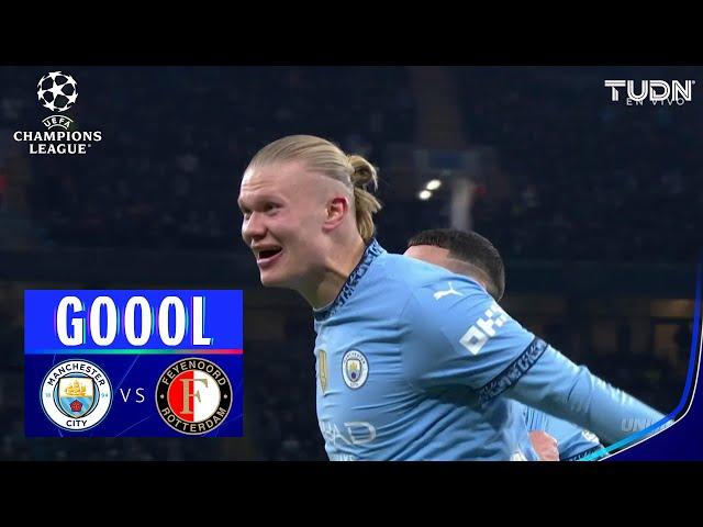 ¡DOBLETE DE HAALAND! | Manchester City 3-0 Feyenoord | UEFA Champions League 24/25 | TUDN