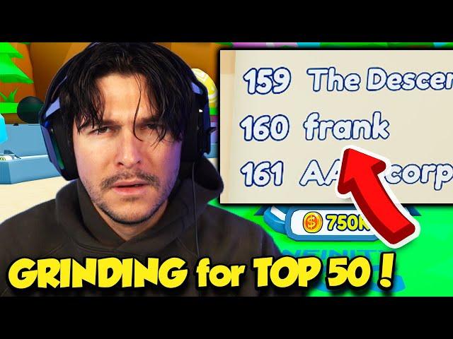 GRINDING FOR TOP 50 IN BUBBLE GUM SIMULATOR INFINITY COMPETITION HELP!!!