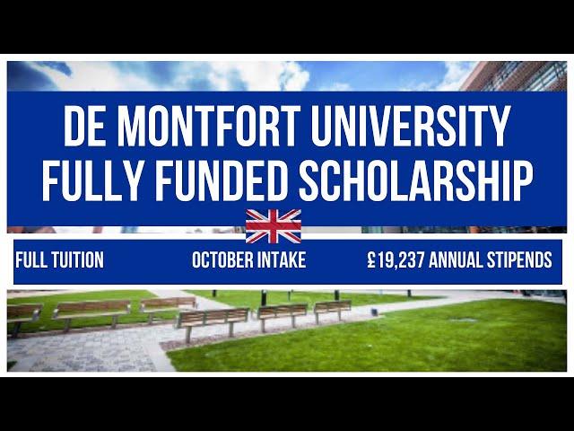  De Montfort University Scholarships for PhD | £19,237 per Year Stipend | Tuition Fee | No IELTS! 