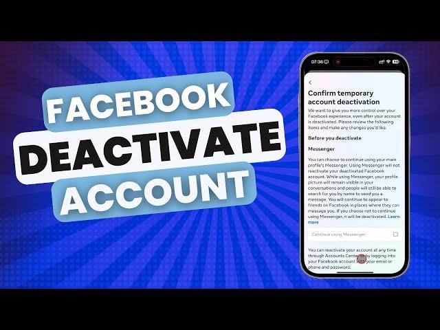 How To Deactivate Facebook in 2024