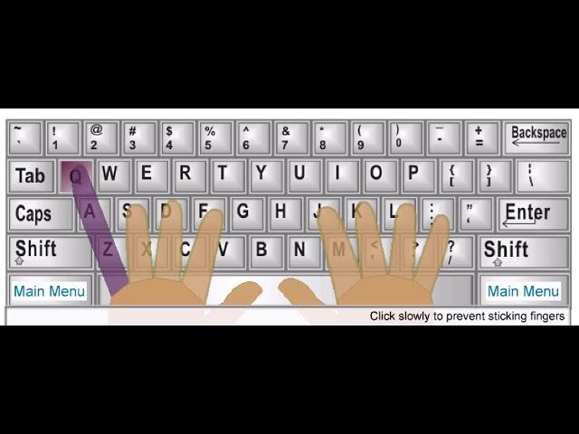 Keyboard Alphabet Fingers