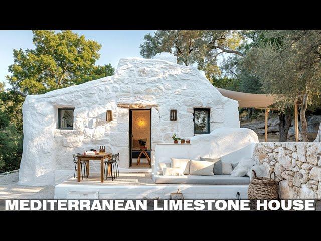 Live Like You're on Vacation: White Mediterranean Design with Natural Stone