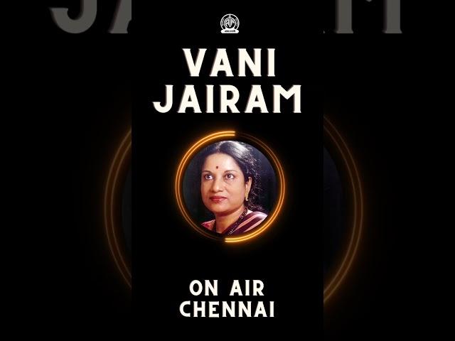 From memories - Vani Jairam extending wishes to AIR Chennai on 82nd Foundation Day