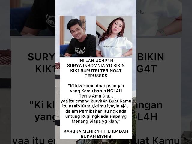 Ucapan Surya Insomnia Bikin Kiki Saputri Terus Terngiang!• Tagar: #SuryaInsomnia #KikiSaputri