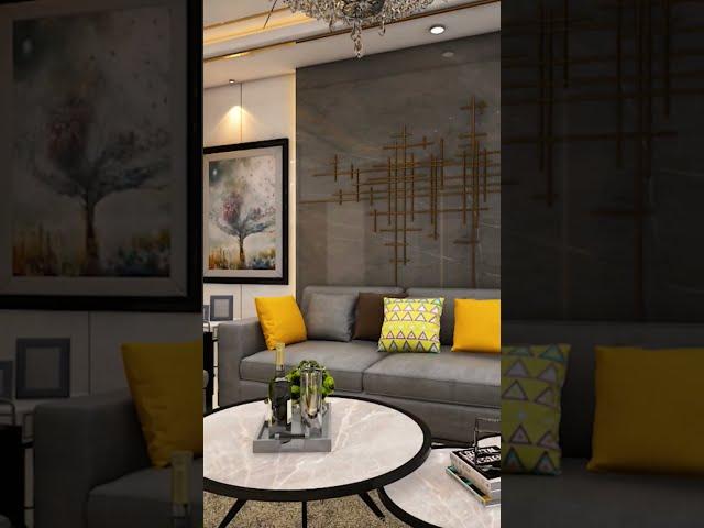 Living Room Interior 3d Walkthrough Animation & Walkthrough Rendering...#shorts #3dinterioranimation