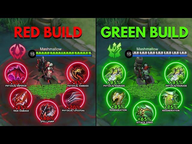 Terizla Red Build vs Terizla Green Build