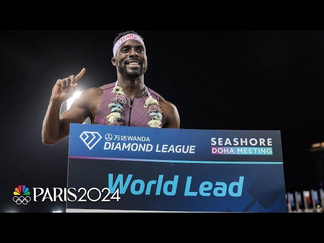 Kenny Bednarek BLAZES to fastest 200m of 2024 at Doha Diamond League | NBC Sports