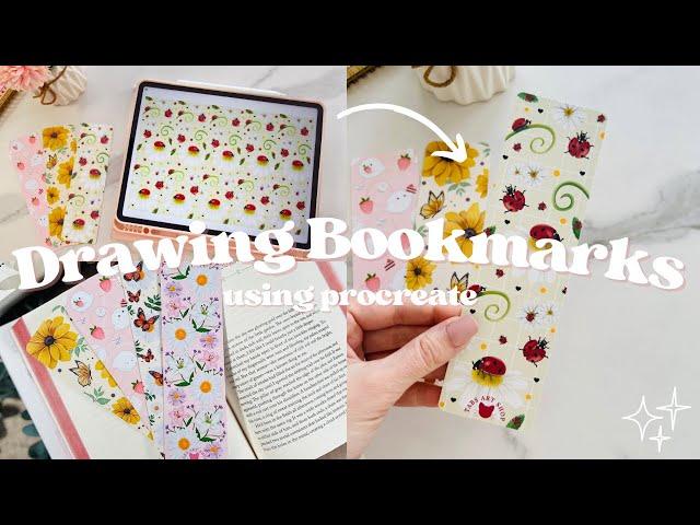 Drawing Bookmark ️ how I design bookmarks using procreate