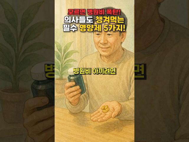 병원비 줄이는 필수 영양제 5가지! #건강 #건강정보 #올바른정보 #지식