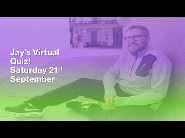 Virtual Pub Quiz, Live! Saturday 21st September