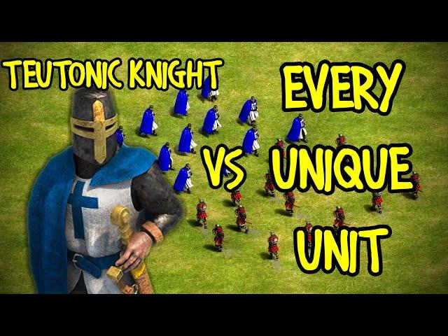 ELITE TEUTONIC KNIGHT vs EVERY UNIQUE UNIT | AoE II: Definitive Edition