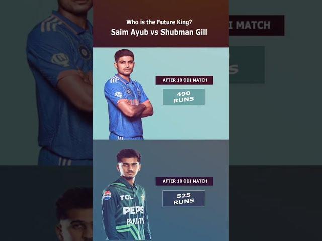 Shubman Gill vs Saim Ayub: The Future Kings of Cricket  | Battle of Young Talents 