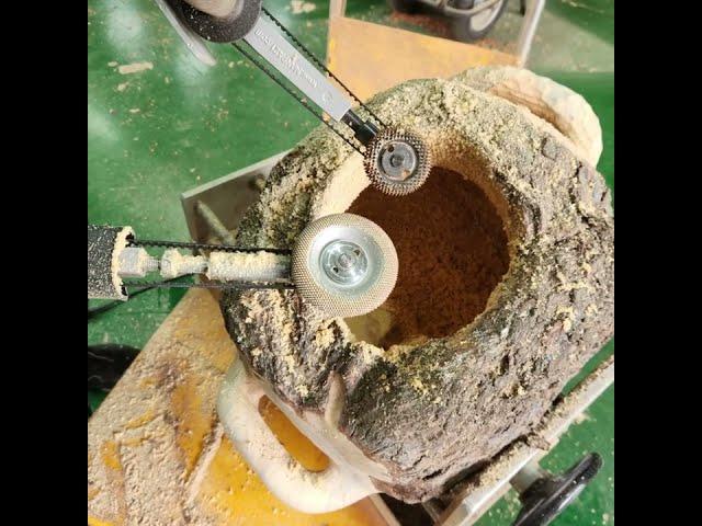 Pine wood sanding work, sanding work on narrow and deep areas using #sanding wheel #rotary bar