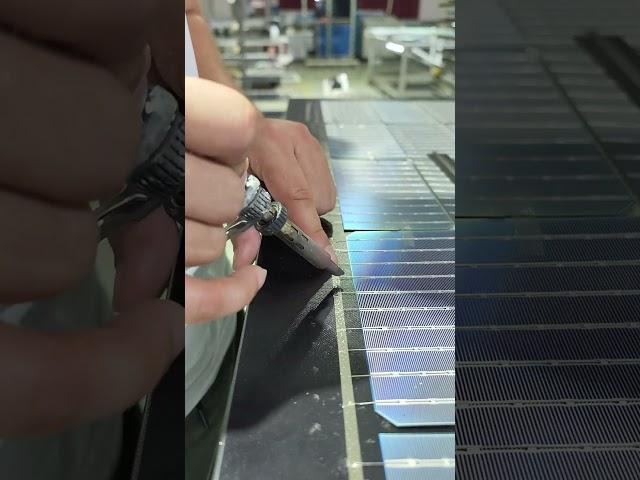 #workinchina #solarpanelmaking #solarpanelbussing