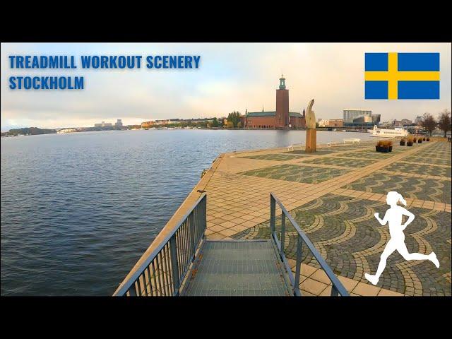 Stockholm Treadmill Workout Scenery | Bath | Virtual Run / Walk [with music / ASMR] | The Cotswolds