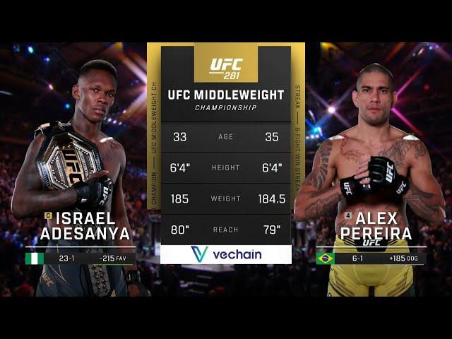 Israel Adesanya x Alex "Poatan" Pereira | LUTA COMPLETA | UFC 307