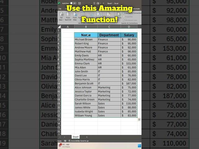 Don't Do Subtotal in Excel Manually! Use Amazing Feature #exceltips #exceltutorial #shorts