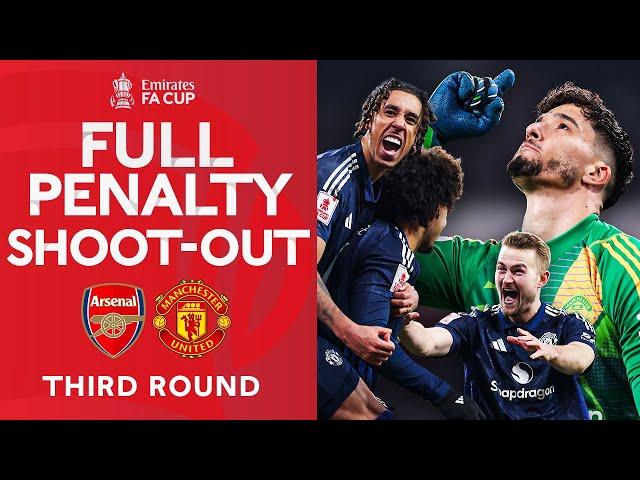 FULL PENALTY SHOOT-OUT | Arsenal v Manchester United | Third Round | Emirates FA Cup 2024-25