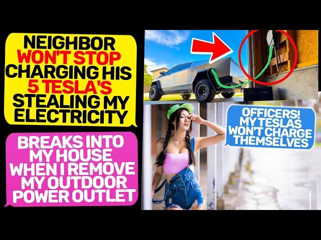 Smug Neighbor Karen Won't Stop Stealing My Electricity! 911 I Am Owner of the land r/EntitledPeople