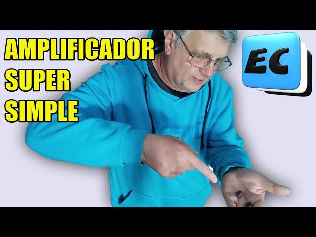   EL AMPLIFICADOR MAS SIMPLE QUE HAY CON  SOLO 3 COMPONENTES RECICLADOS DE LAMPARA AHORRADORA