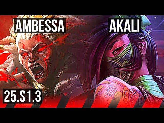 AMBESSA vs AKALI (TOP) | KR Challenger | 25.S1.3