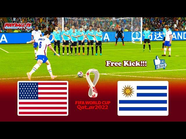 USA vs Uruguay | FIFA World Cup 2022 | Match eFootball PES 2021 | Gameplay PC