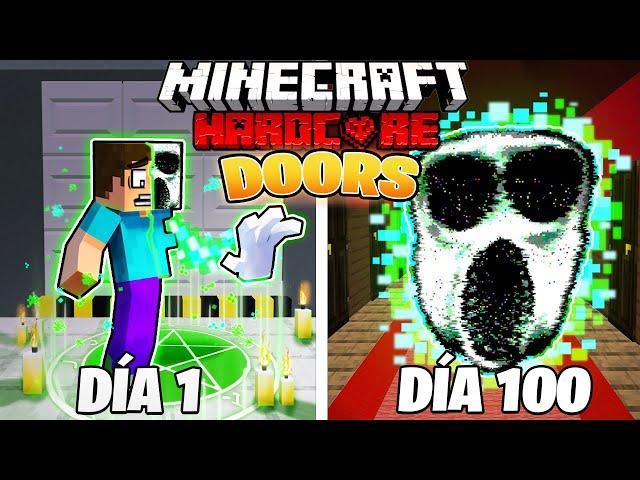 ¡SOBREVIVÍ 100 DÍAS en DOORS en MINECRAFT HARDCORE!