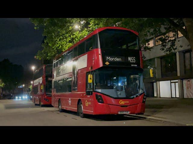 FRV. Go Ahead London Route N155. Aldwych - Morden. Wright Gemini 3 B5LH WHV84 (BD65 EVR)