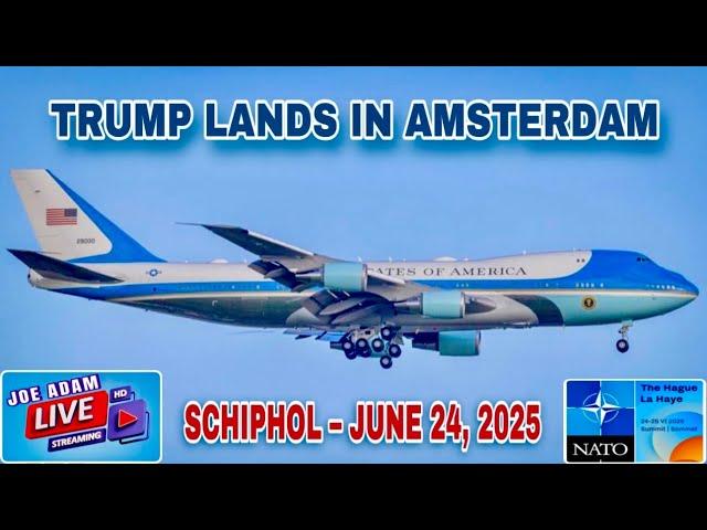  LIVE: Air Force One & VIP Jets Land for NATO Summit at Schiphol + ATC