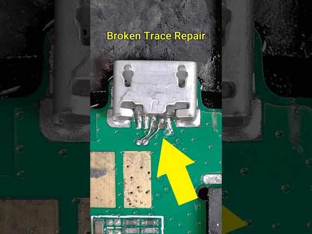 Broken Trace Repair #mobilerepair #technology