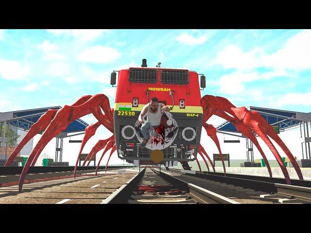 CHOO CHOO CHARLES SCARY TRAIN EAT FRANKLIN IN INDIAN BIKES DRIVING 3D