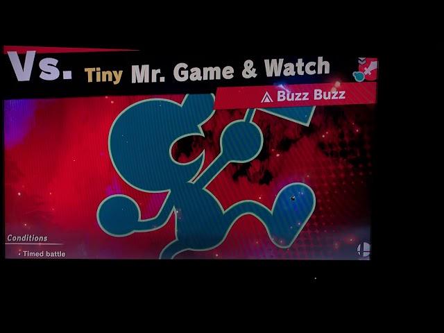 Vs. Tiny Mr. Game & Watch (Buzz Buzz)