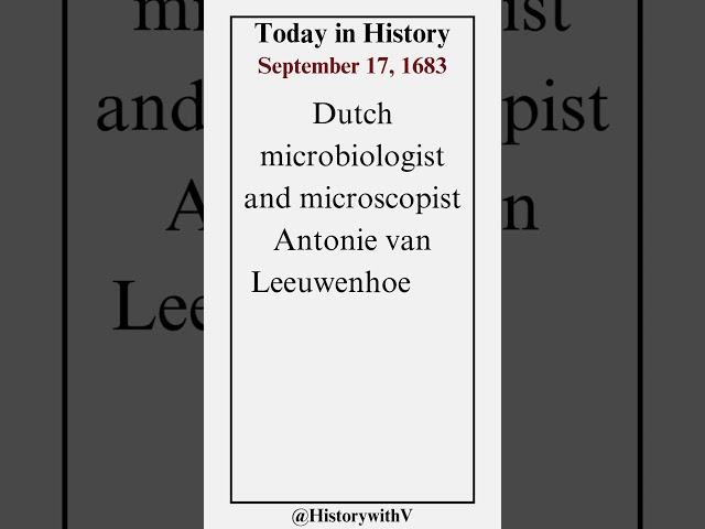 Today in History - September 17, 1683